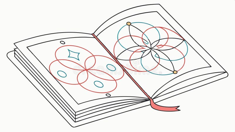 Offenes Buch mit geometrischem Muster Vektordesign Generative KI lizenzfreie abbildung