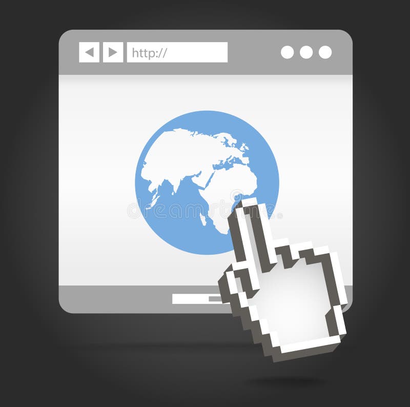 Offenes Fenster Von Web Browser Vektor Abbildung