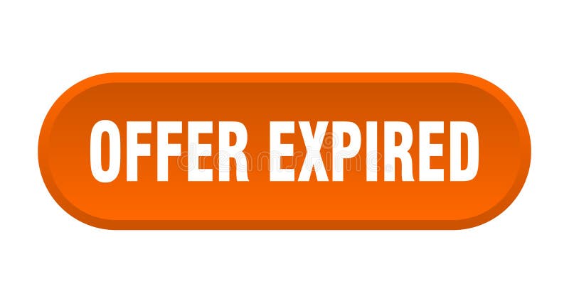 Offer expired button vector illustration