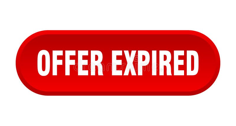 Offer expired button royalty free illustration