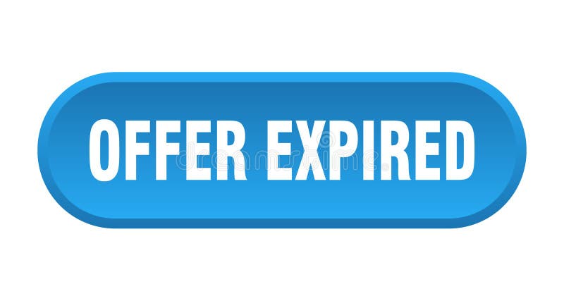 Offer expired button stock illustration