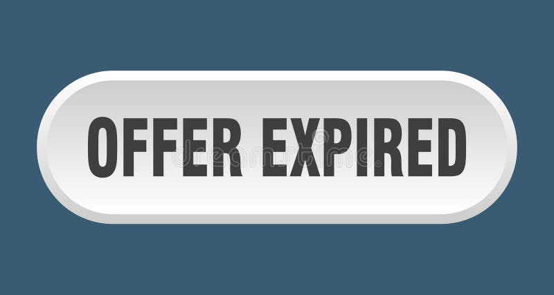 Offer expired button vector illustration