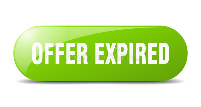 Offer expired button. offer expired sign. key. push button. vector illustration