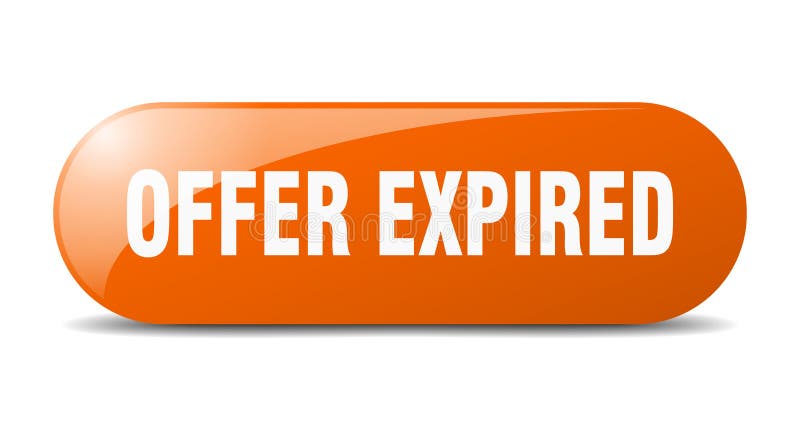 Offer expired button. offer expired sign. key. push button. vector illustration