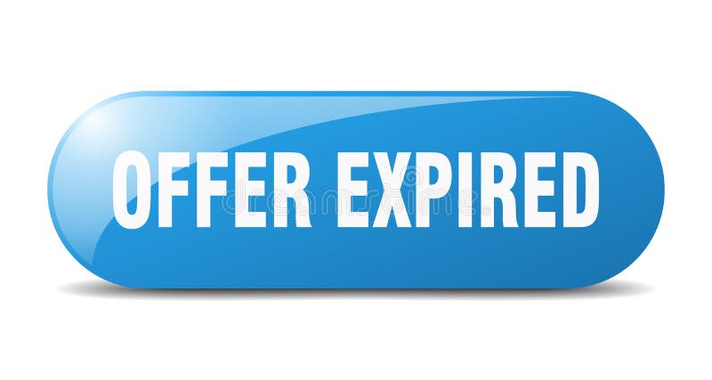 Offer expired button. offer expired sign. key. push button. vector illustration