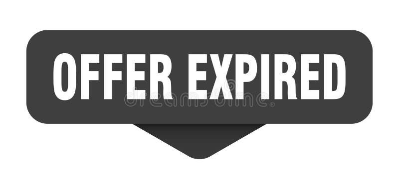 Offer expired sticker. offer expired sign on transparent background vector illustration