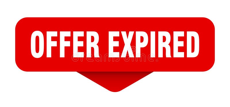 Offer expired sticker. offer expired sign on transparent background vector illustration