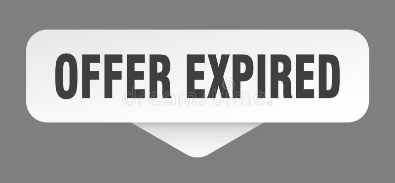 Offer expired sticker. offer expired sign isolated on gray background royalty free illustration