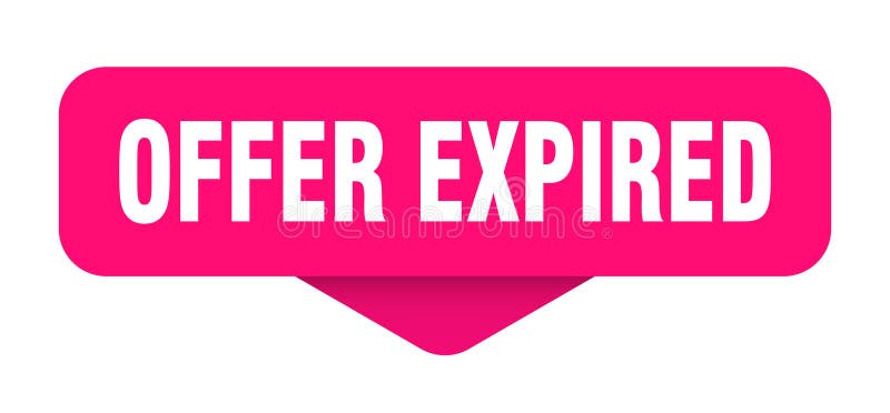 Offer expired sticker. offer expired sign on transparent background vector illustration