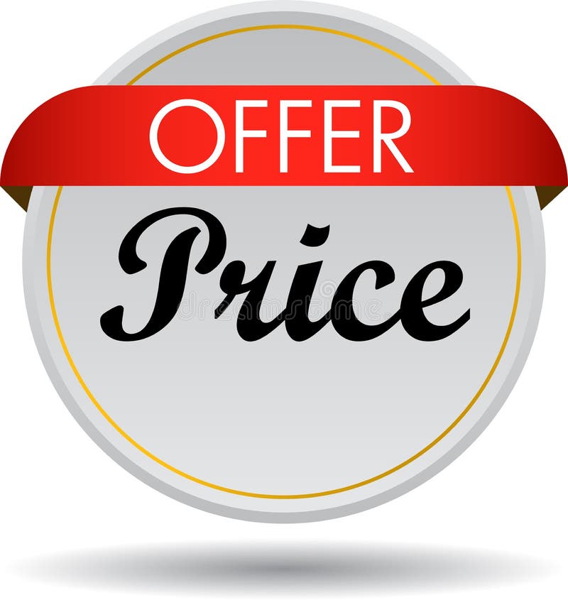 Offer Price Web Button Icon Stock Vector - Illustration of icons ...