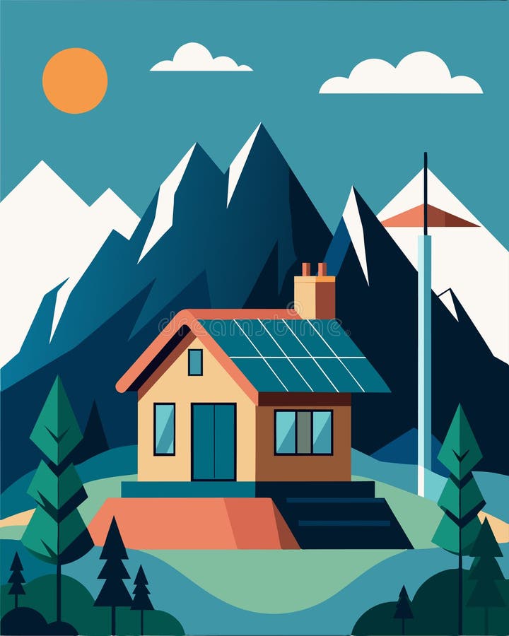 An Offgrid Residence Deep in the Mountains with a Solarpowered Security