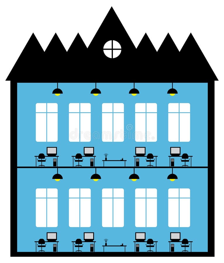 Office building stock illustration. Illustration of office - 5857568