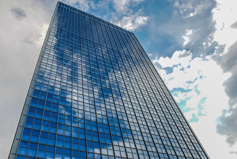 Office Building in Berlin Germany with Reflections in Glass Facade