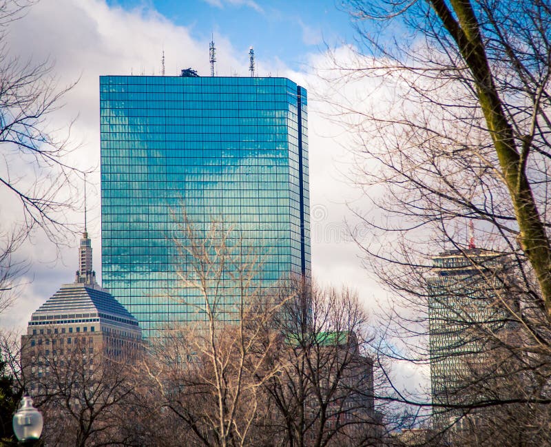 Office building in boston stock image