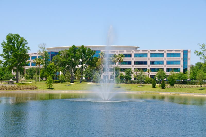 Office Building with Fountain