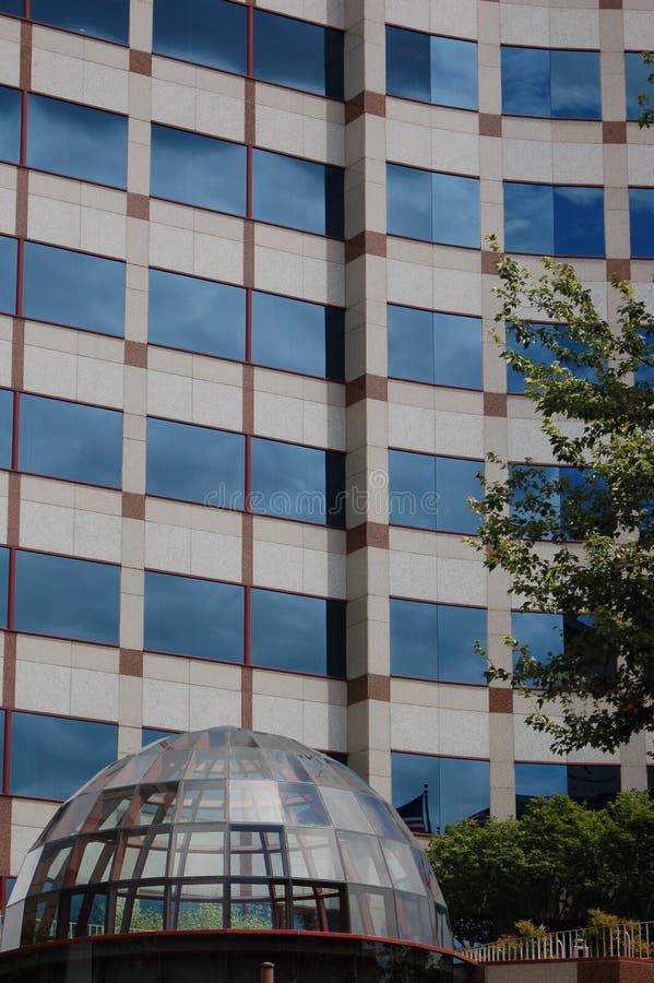 Office Building with Glass Dome Entrance, Portland, Oregon stock image Office Building with Glass Dome Entrance, Portland, Oregon stock image
