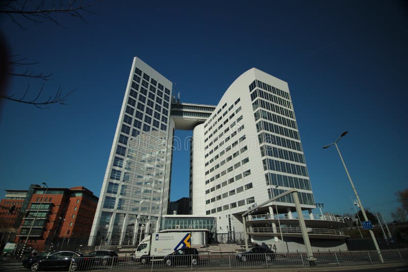 Office building with nickname the coffee machine for the SDU publishers which was former international court building in the Hague stock image Office building with nickname the coffee machine for the SDU publishers which was former international court building in the Hague stock image