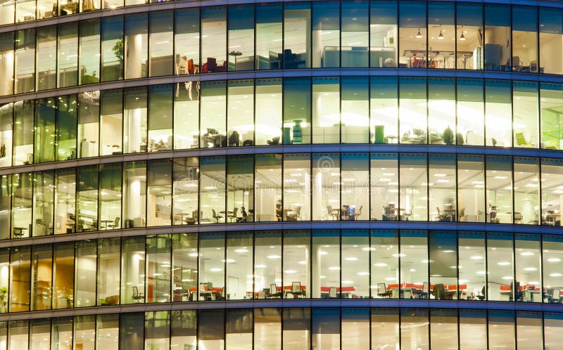 Office building at night