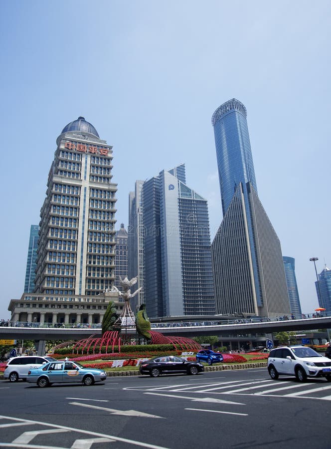 Office buildings in the Lujiazui financial center in Pudong, Shanghai. stock photography Office buildings in the Lujiazui financial center in Pudong, Shanghai. stock photography