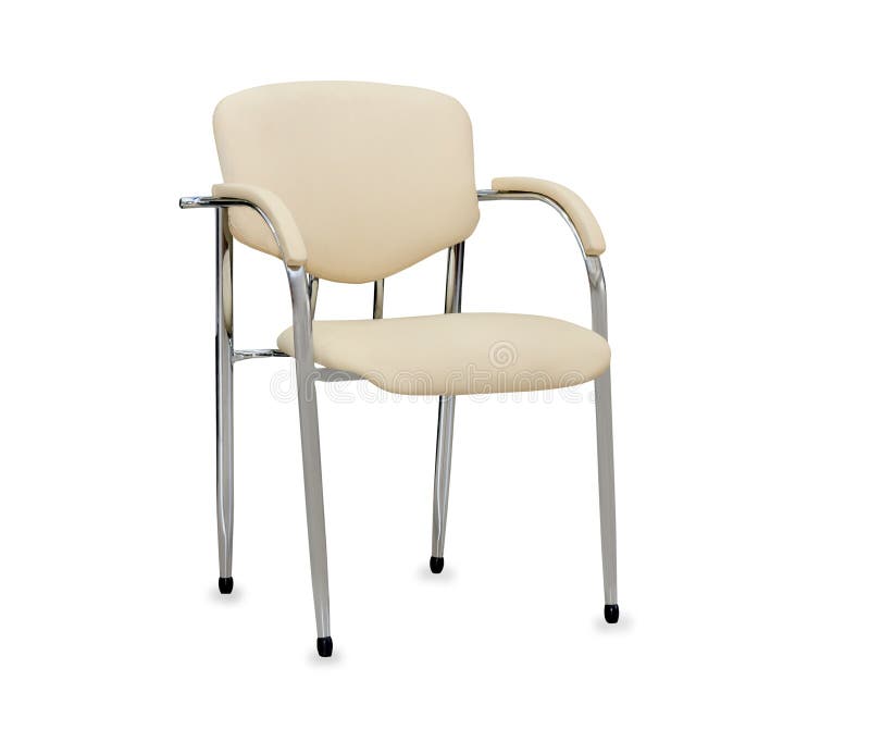 The Office Chair from Beige Leather. Stock Photo Image of chair