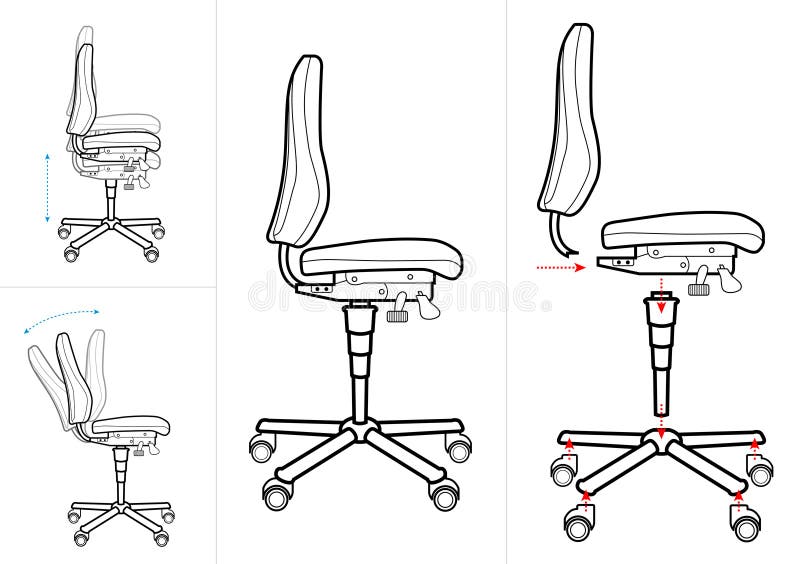Office Chair drawing stock vector. Illustration of lift 24087459