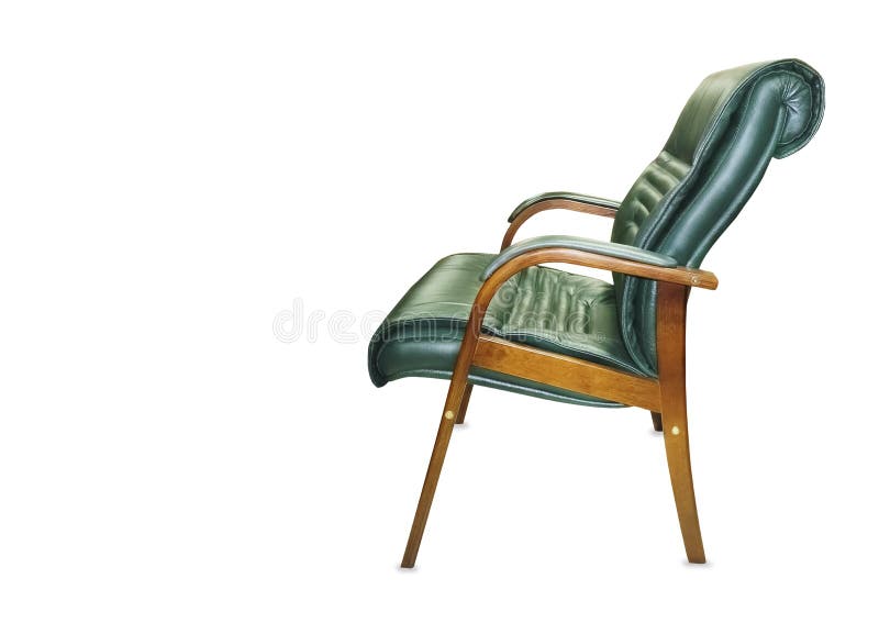 Office Chair from Green Leather. Isolated Stock Image Image of comfortable, luxury 150311181