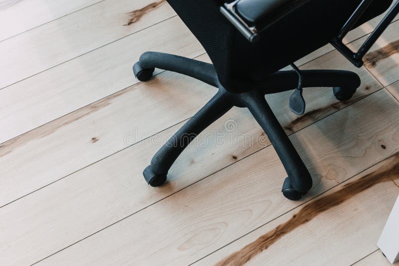 Office Chair Near the Desktop with Office. New Workplace Concept Stock