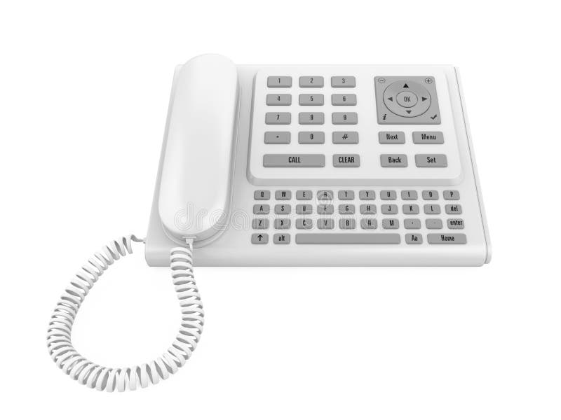 Office Desk Phone Isolated royalty free illustration