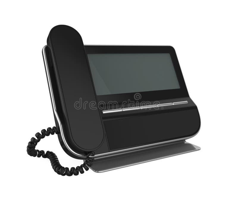 Office Desk Phone Isolated stock illustration