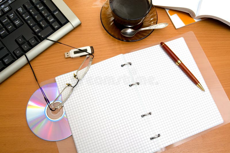 Office desktop stock image. Image of document, drive 11180115