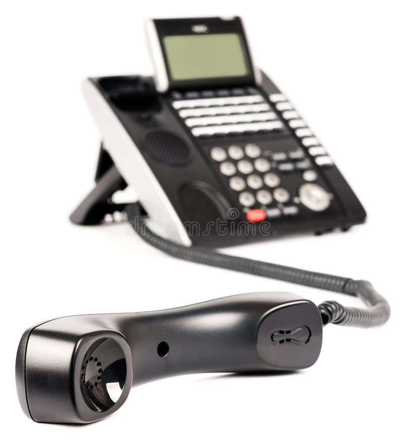 Office Digital Phone Offhook Stock Image Image of handset, white
