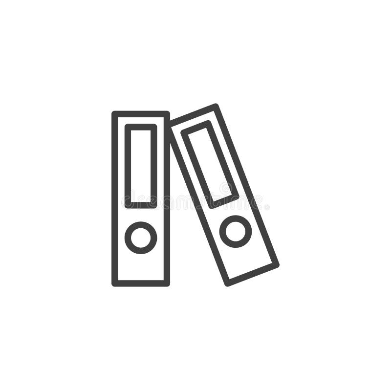 Office files line icon vector illustration