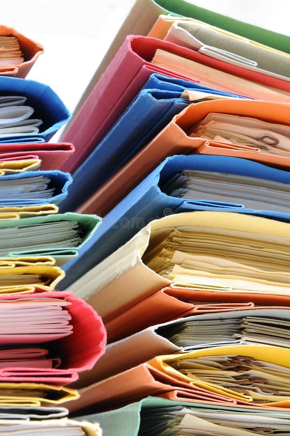 Office folders with documents