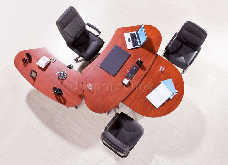 Office furniture top view
