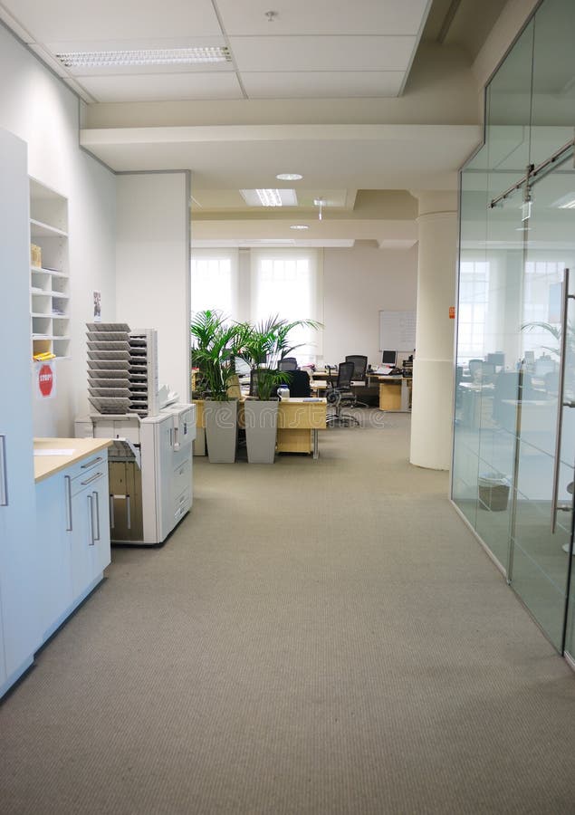 Office hallway stock image. Image of desktop, design, black 5879989