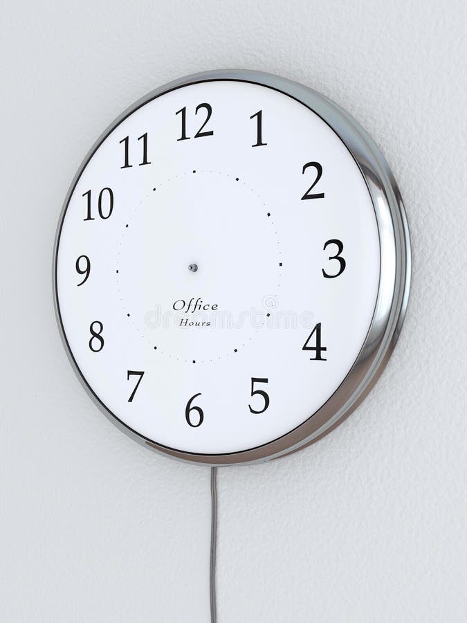 Office Hours royalty free illustration