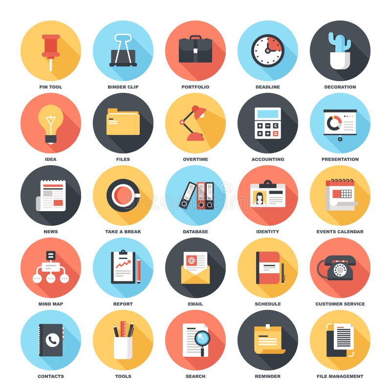 Office Icons vector illustration Office Icons vector illustration
