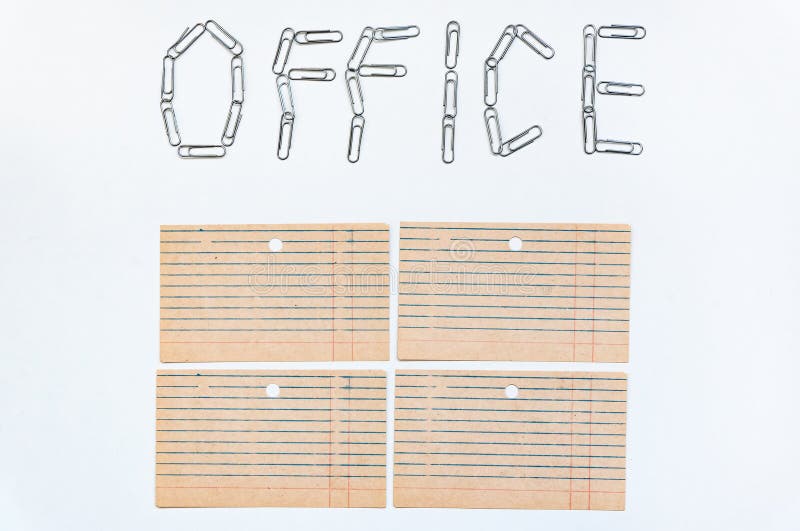 Office Object The Word Office Faded On A White Background With