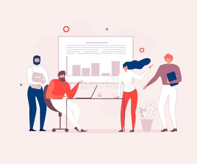 Office People Team Discussing Business Project royalty free illustration Office People Team Discussing Business Project royalty free illustration