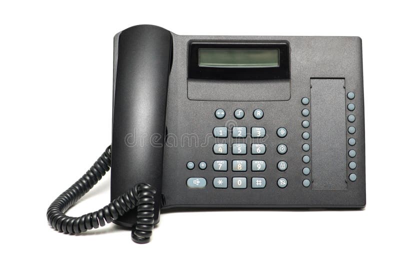 Office Phone stock photo. Image of call, lines, black 4733008