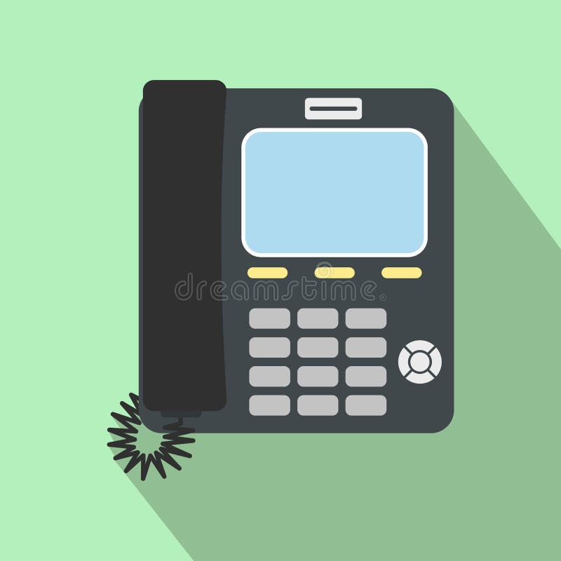 Office phone flat icon