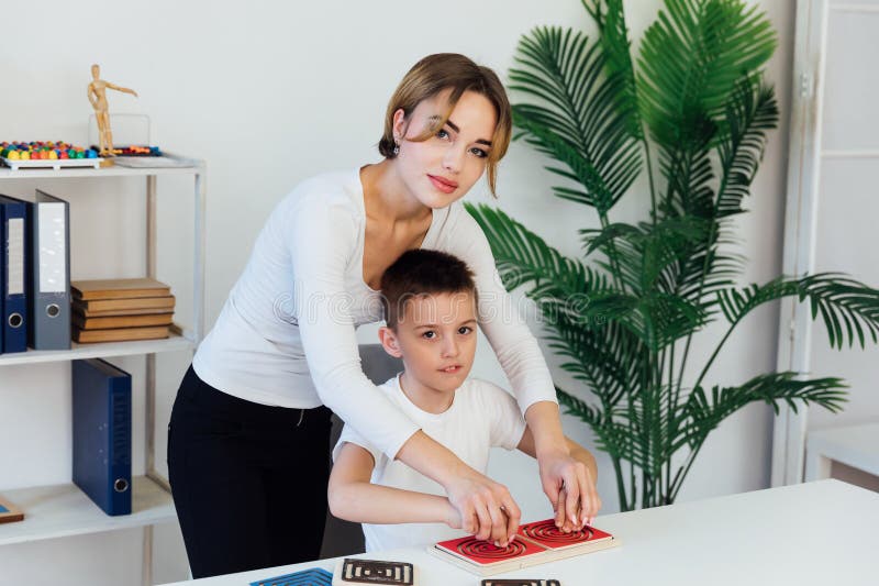 In the Office of a Psychologist Educational Games Work with the Child
