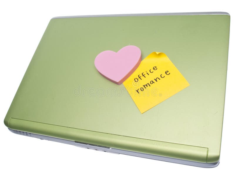 Office Romance stock photo. Image of heart, pink, laptop - 15196706
