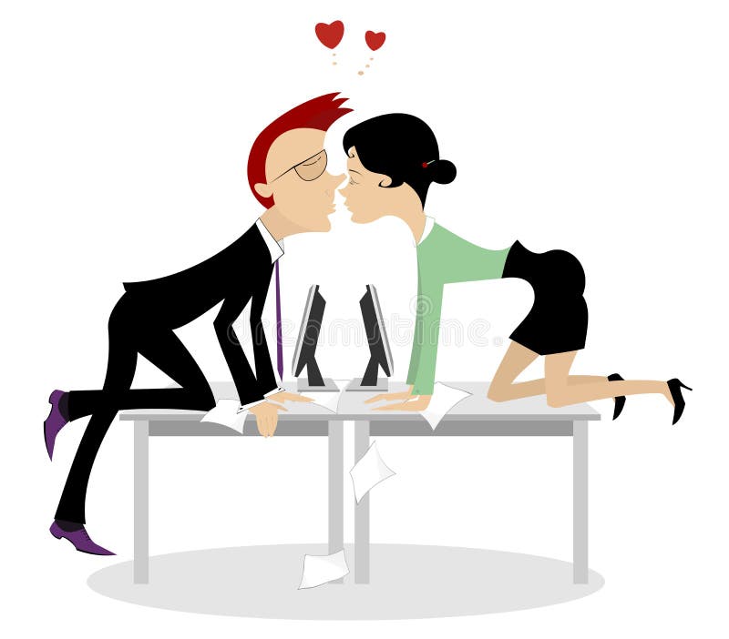 Office romance stock vector. Illustration of paper, horizontal - 35606034