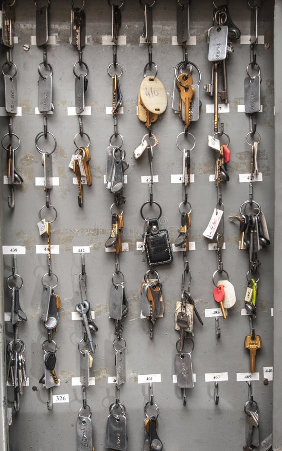 Office room keys with tags stock photo. Image of room 50702710