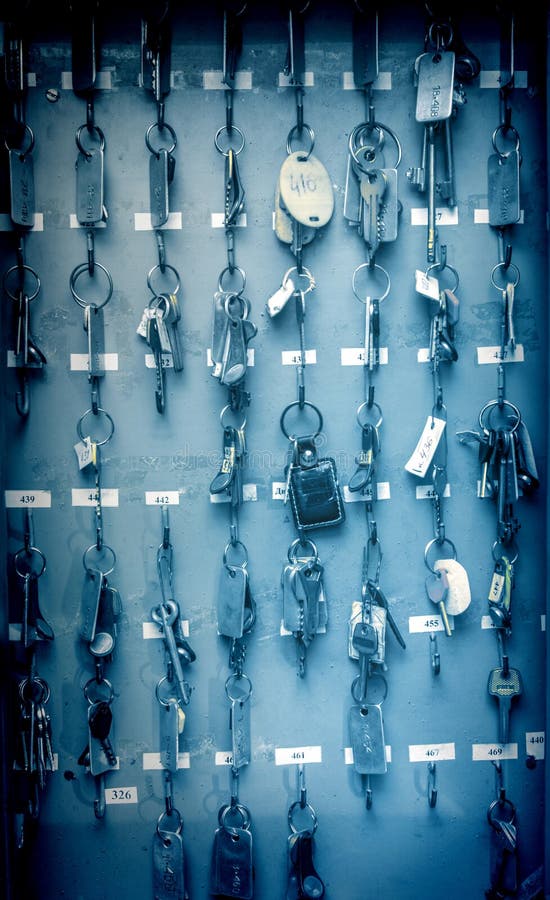 Office room keys with tags stock photo. Image of room 50702710