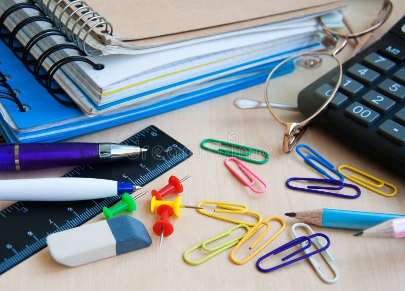 Office or school supplies stock image. Image of supplies 32099695
