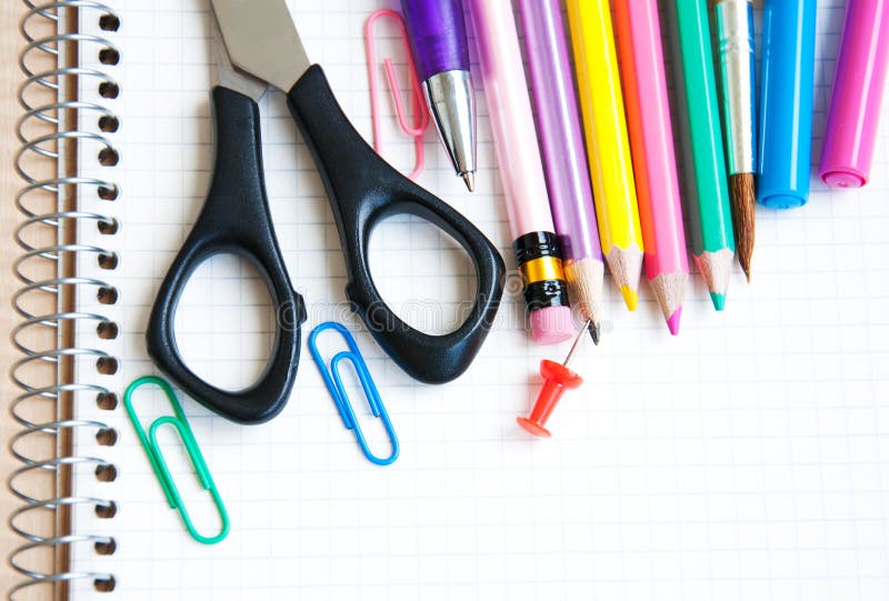 Office or school supplies stock image. Image of school 32173837