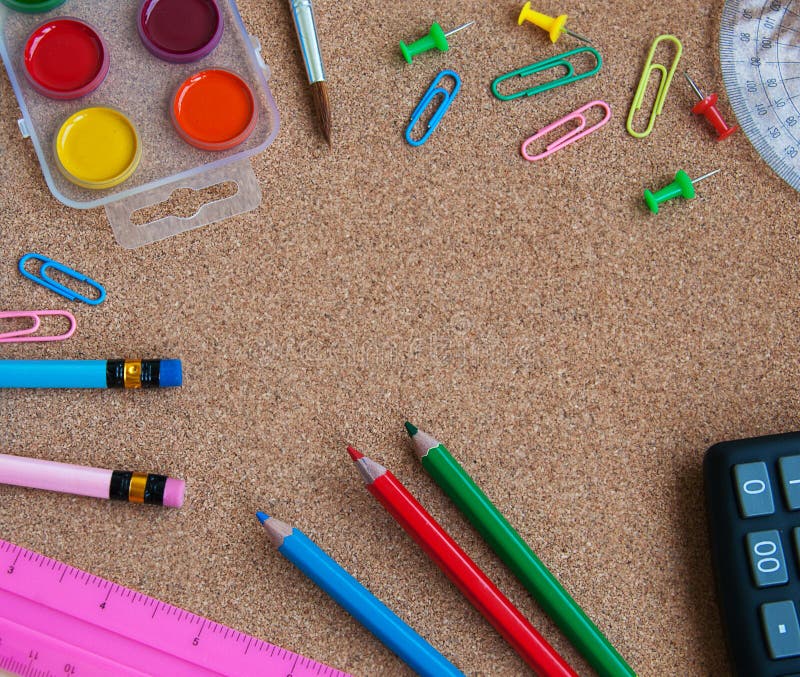 Office or school supplies stock image. Image of school 32173837