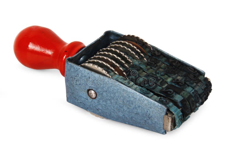 Office stamp on white stock photos